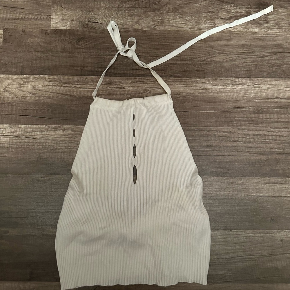 Cream Halter Neck Top